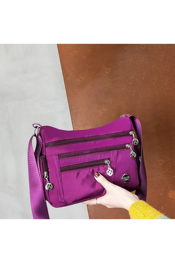 Nylon Multi-Layer Shoulder Bag for Casual Use, Shopping, and Dating - Stylish and