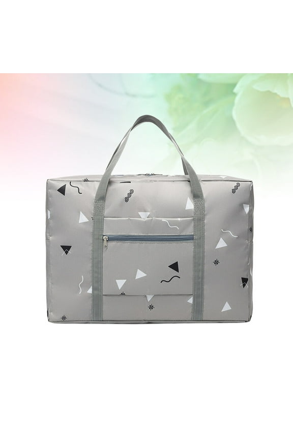 1Pc Chic Grey Luggage with Premium Zipper Waterproof Storage for Camping Hiking 50 x 6.7 in