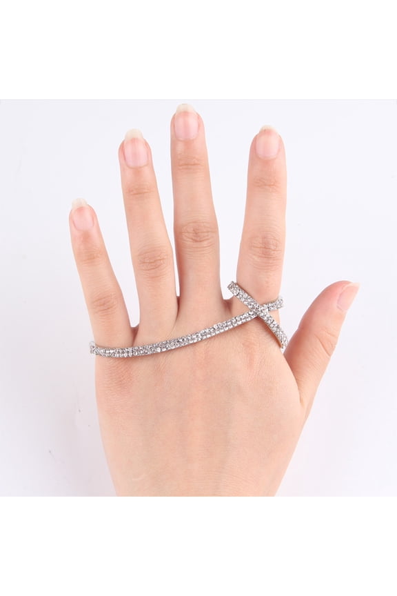 1Pc Chic Multiple Finger Palm Ring Hand Bracelet for Elegant Decoration