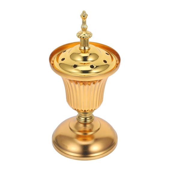 Phenofice 1Pc Frankincense Burner Handmade Iron Craft Decor with Golden Finish for Aromatherapy Home Use