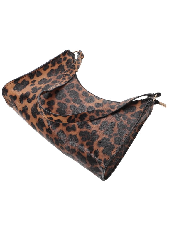 PU Leopard Print Shoulder Bag Crossbody Handbag for Work, Travel, and Everyday Use
