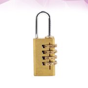Phenofice Golden 4 Digit Combination Lock for Luggage and Backpack Security 1Pc