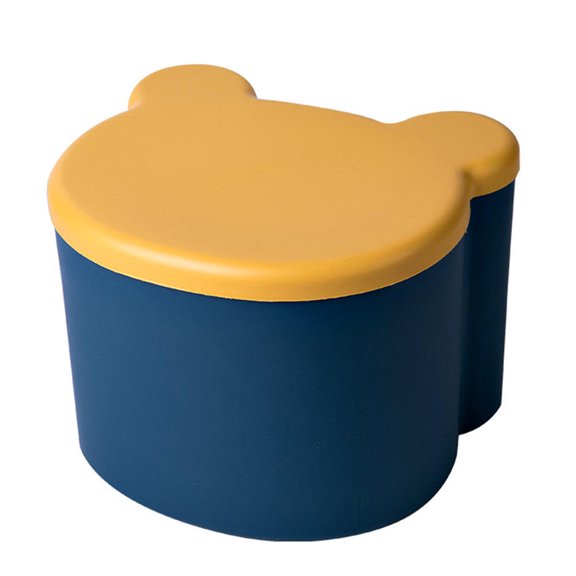Phenofice 1Pc Multifunctional Blue Storage Cube Stool Made of Plastic for Home Storage Use