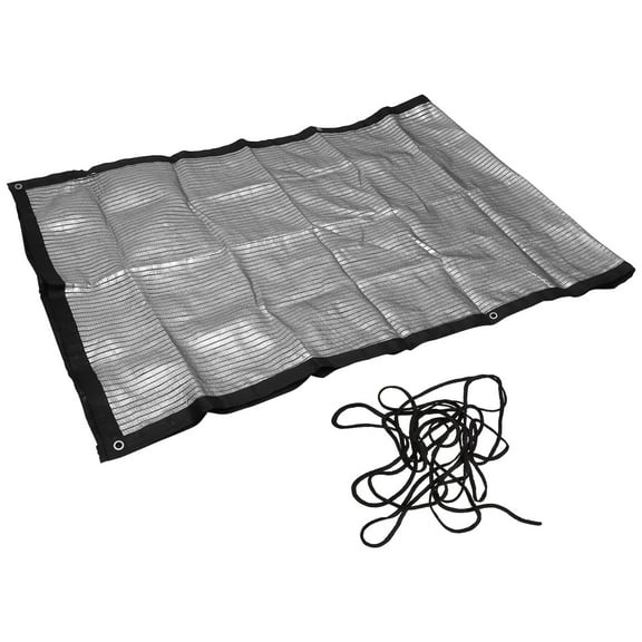 Phenofice 1Pc Plated Silver Reflective Sunshade Net with Buckles for Outdoor Garden Heat Insulation