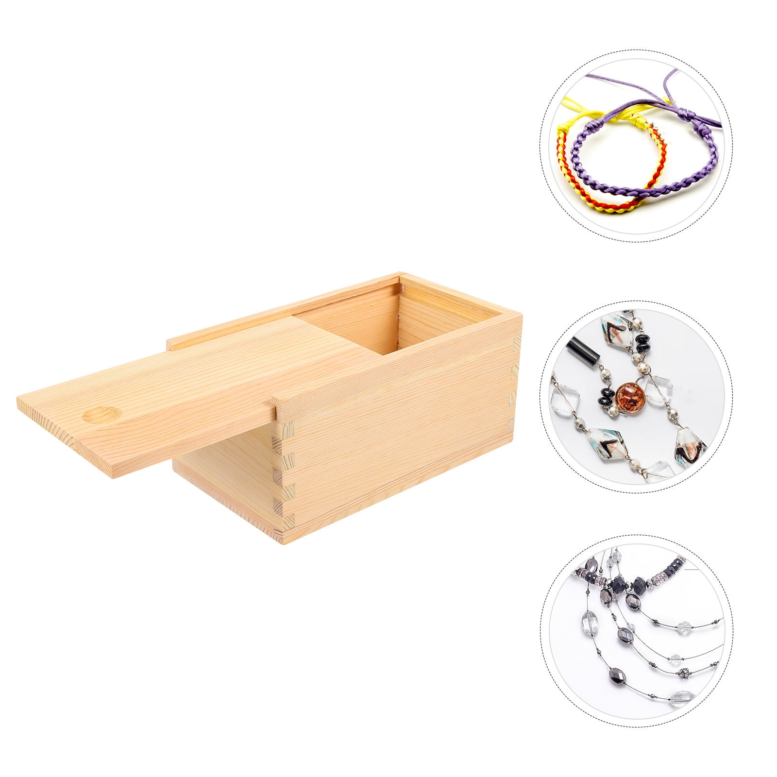 Phenofice Yellow Wooden Organizer Box for Cosmetics and Small Tools ...