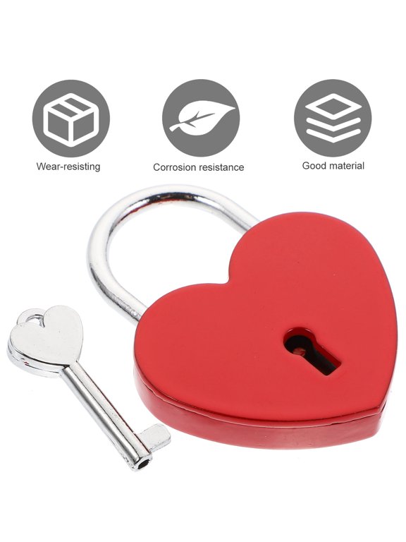1Pc Shaped Padlock, Rustproof Security Lock for Suitcases, Drawers, Cabinets, Luggage and