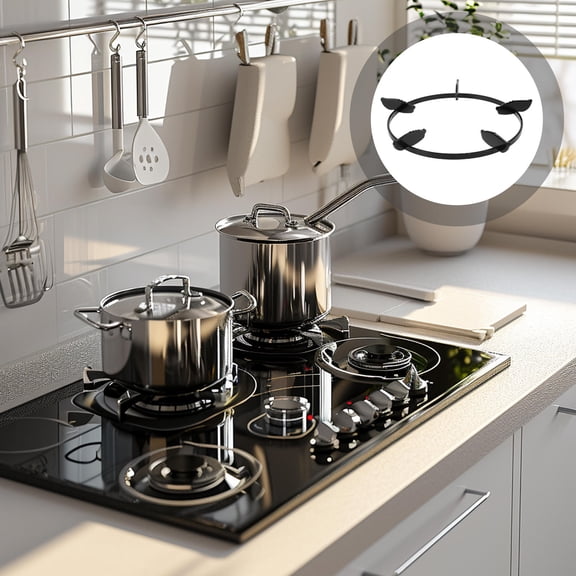 Phenofice 1Pcs Iron Circular Wok For Gas Stove Pot Holder 8.9x8.9x1.4in