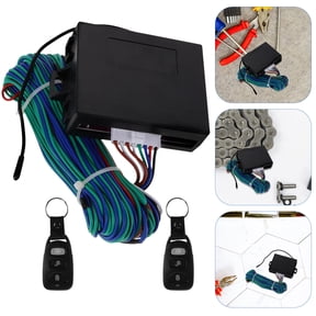 Phenofice 1Set Car Keyless Entry Kit Black Remote Central Locking System for Vehicle Security