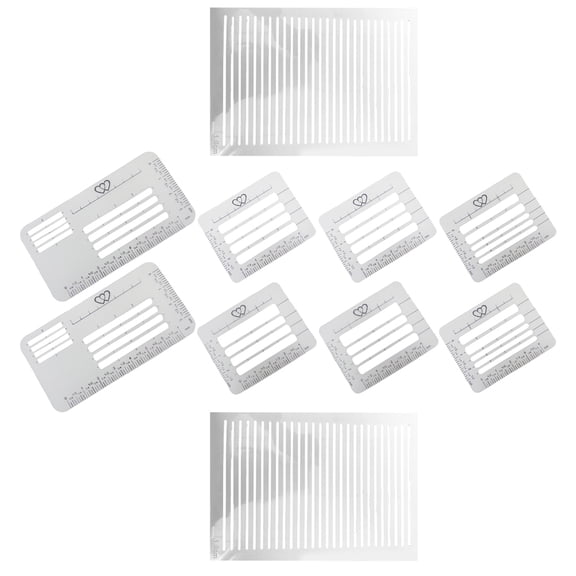 Phenofice Plastic Straight Line Stencil Template for Envelope Addressing, Journaling, and Crafting - 1 Set