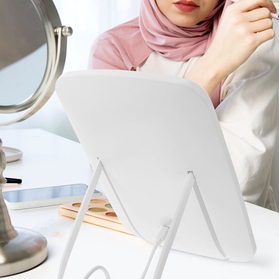 Phenofice Desktop LED Makeup Mirror, Clear Image, Fine Workmanship, White ABS