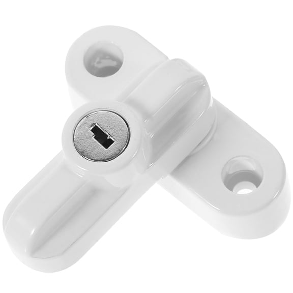 Phenofice White Window Lock T-Shaped Sash Set for Improved Home Security and Child Safety