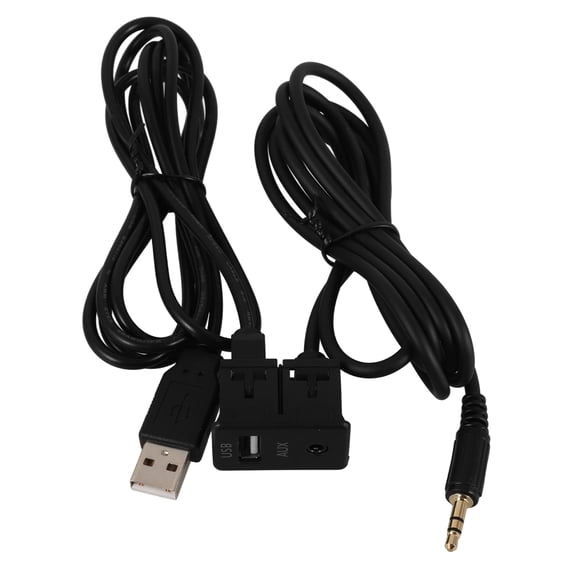 Phenofice 1Set USB Extension Cable High Speed for Car Stereo Audio Devices 3.00X2.00X1.20cm Black
