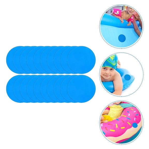 Phenofice Adhesive Raft Patch Blue PVC Repair Patches for Inflatable Boats 20Pcs