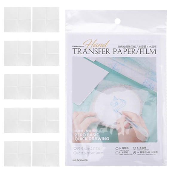 Phenofice 20Pcs Lightweight Water Soluble Embroidery Stabilizer for Creative DIY Embroidery on Various Fabrics