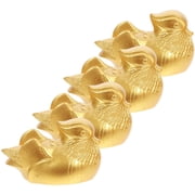 Phenofice 2Pairs Golden Mandarin Ducks Resin Craft Decorative Figurines for Table Or Shelf