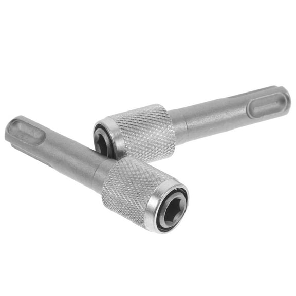 Phenofice 2Pcs Adjustable Length Drill Bit Adapter Sleeve Compatible with Wrench Power Tools Grey