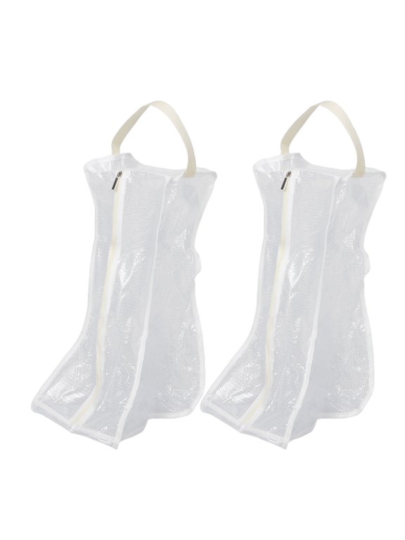 2Pcs Clear Boot Storage Bags Waterproof Tall Boot Organizer with Zipper for Travel