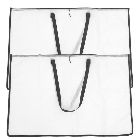 Phenofice 2Pcs Clear Art Portfolio Case Portable Painting Paper Bag Large Capacity Organizer