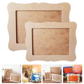 Phenofice 2Pcs DIY Picture Frame Wood Paintable for Craft Hobbyist Projects