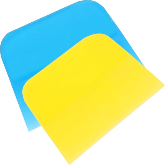 Phenofice 2Pcs Flat Thin Flexible Rubber Scraper for Art Projects and Flowerpot Stickers Wipe Stickers