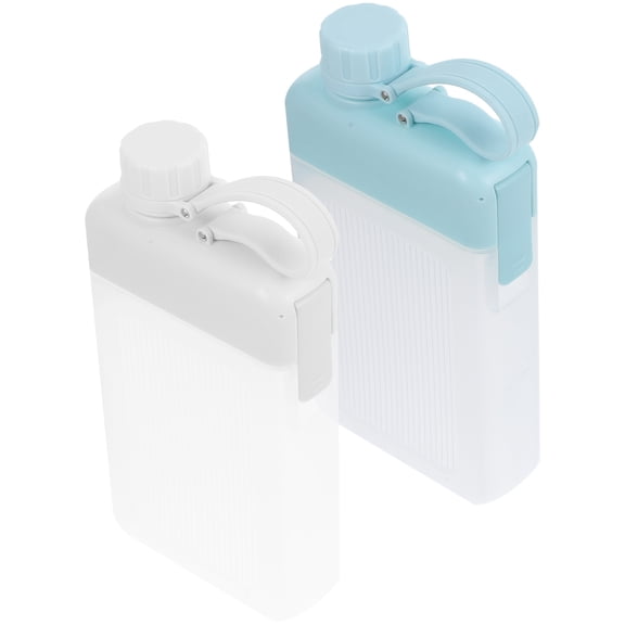 Phenofice 2-Pack Flat Water Bottles for Travel, Large Capacity Portable Hydration Containers in Multiple Assorted Colors