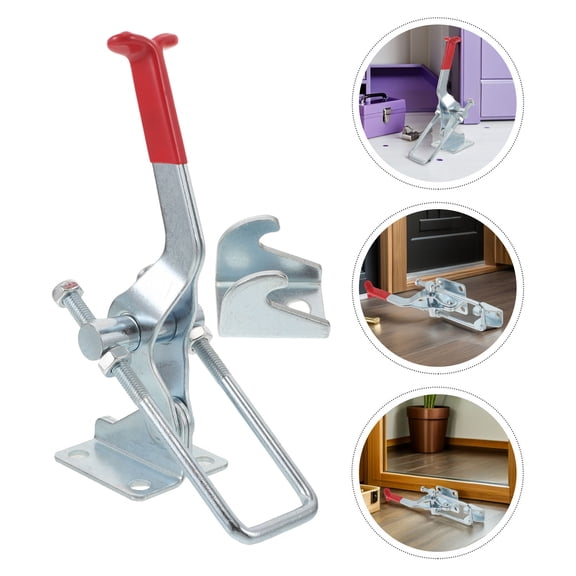Phenofice 2Pcs Heavy Duty Adjustable Toggle Clamp Plated Silver Quick Release Latch for Freezer Door