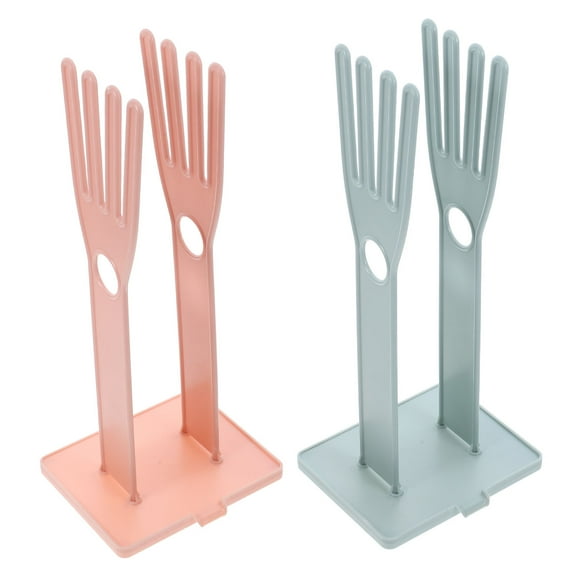 Phenofice 2-Pack Kitchen Gloves Holder Stand with ABS Drying Rack for Rectangular Kitchen Utensils Organization
