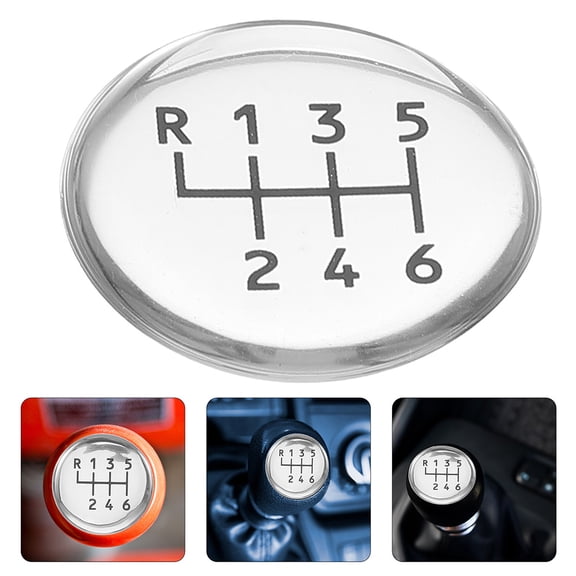 Phenofice 2-Pack Universal Manual Transmission Shift Stickers Gear Knob Cover Caps for Car Interior Accessories