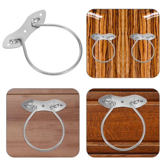 Phenofice 2Pcs Dresser Handles Vintage Iron Pull Handle Silver For Toolbox Drawer Storage Solutions