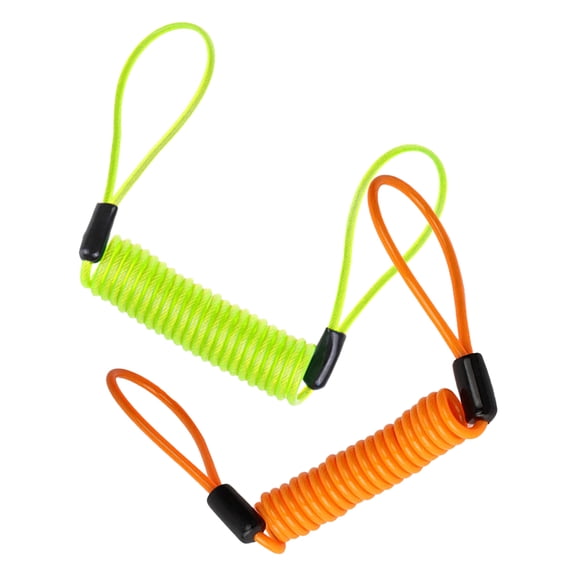 Phenofice 2Pcs Heavy Duty Bike Lock Disc Brake Lock Cable Spring Shape Motorcycle Users
