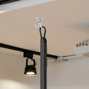 Phenofice 2Pcs Plated Silver Metal Ceiling Hooks Easy Install Wall Mount Brackets for Home Use