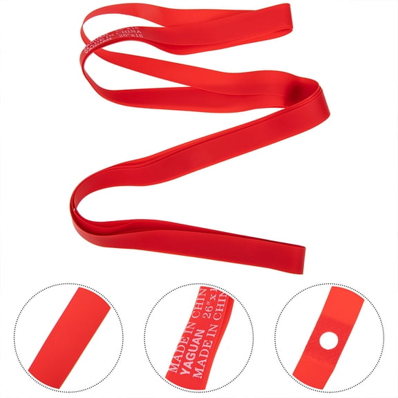 Phenofice 2Pcs Red Bike Tire Liner with Anti Puncture Tape for Durable Cycling Rim Protection