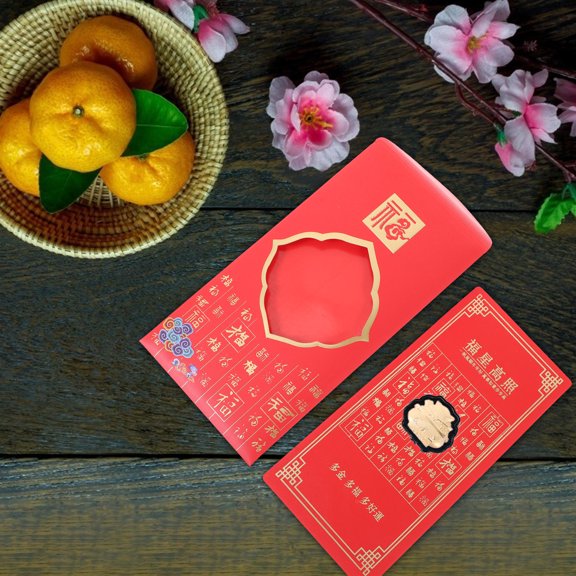 Phenofice 2Pcs Red Envelope for Year of Rabbit Money Pouches in Paper Material