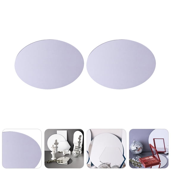 Phenofice 2Pcs Reflective Mirrors Photo Props Light Grey Acrylic Material Waterproof Durable Photography Background