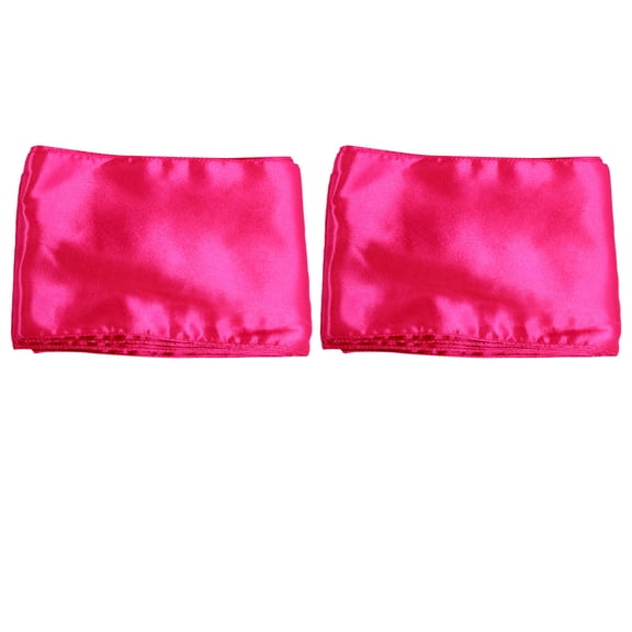 Phenofice 2Pcs Rosy Wig Wrap Band Satin Headbands Silk Scarf for Practical Hair Decoration
