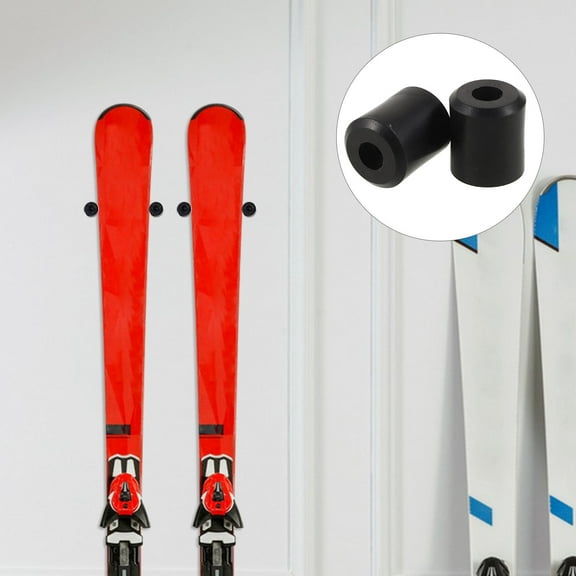Phenofice 2Pcs Snowboard Wall Mount Hangers Rubber Black for Skis Snowboards Skateboards Home Use Storage and Display