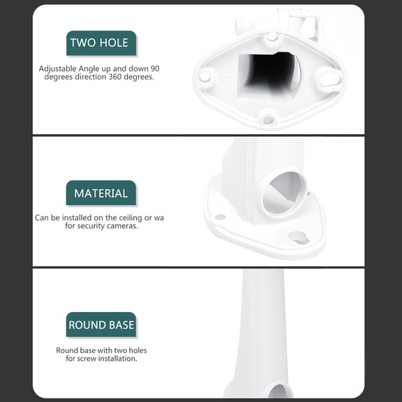 Phenofice 2pcs Universal Security Camera Holder Adjustable Aluminium Bracket