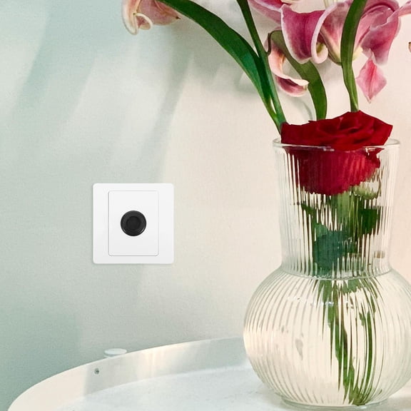 Phenofice 2-Pack White ABS Rubber Wall Outlet Cover Plates, Decorative Blank Panels for Electrical Socket