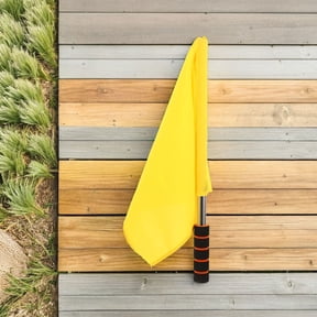 Phenofice Set of 2 Yellow Rectangular Handheld Signal Flags for Field Training, Safety, and Outdoor Signaling 17.9x13.6x1in