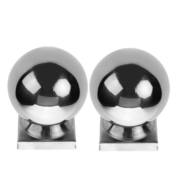 Phenofice 2pcs Column Cap Silver Decorative Spherical Handrail Balls Home Upgrading