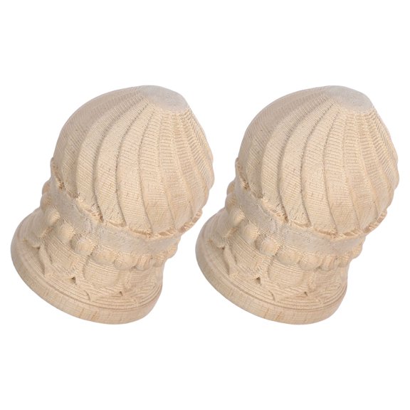 Phenofice 2pcs Hand Carved Wood Pineapple Fence Post Finials for Outdoor Garden