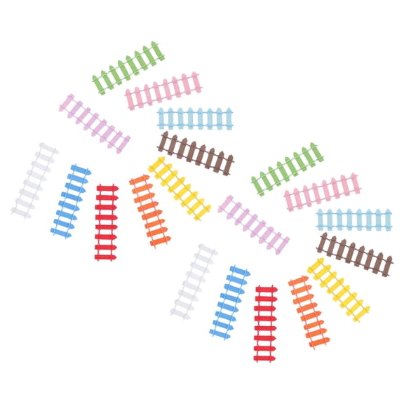 Phenofice 30Pcs Micro Landscape Garden Fence for Dollhouse Accessories and Elegant Display in Assorted Color