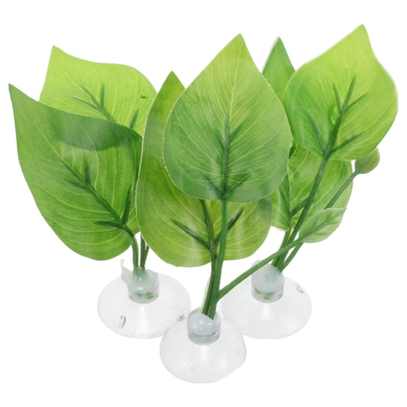 Phenofice 3-Pack Betta Fish Leaves Hammock Aquarium Decoration, Artificial Green Resting Leaf for Betta