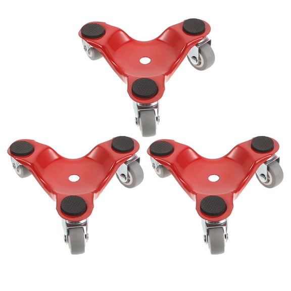 Phenofice 3Pcs Heavy Duty Metal Furniture Moving Dollies Red for Home Use Moving and Rearranging
