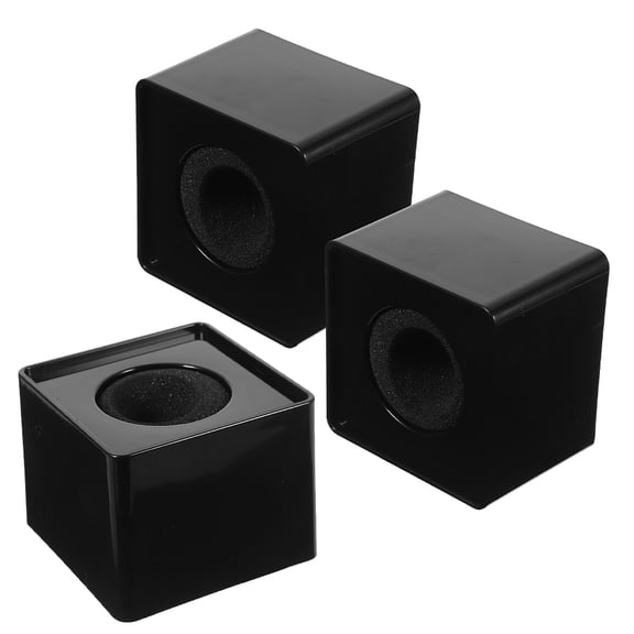 Phenofice 3Pcs Lightweight Black Mic Logo Cube for Microphone with Easy Setup and Wide Compatibility