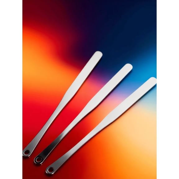 Phenofice 3Pcs Metal Makeup Spatula Stainless Steel Blending Tool for Professionals Nail Salons