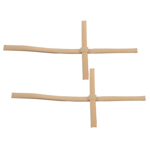 Phenofice 3Pcs Rustic Natural Straw Crucifix for Chapel Decor and Handheld Prayer Use