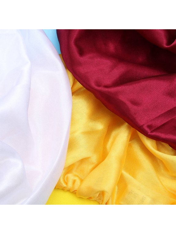 Round Cap Assorted Color Satin Easy to Wear Hair Protection 3Pcs