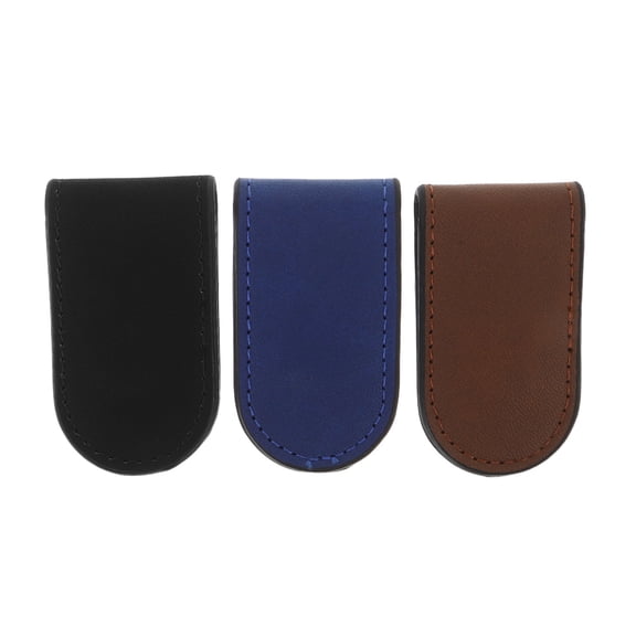 Phenofice 3Pcs PU Wallet Clip for Cash and Cards with Precision Stitching and Stylish Solid Colors