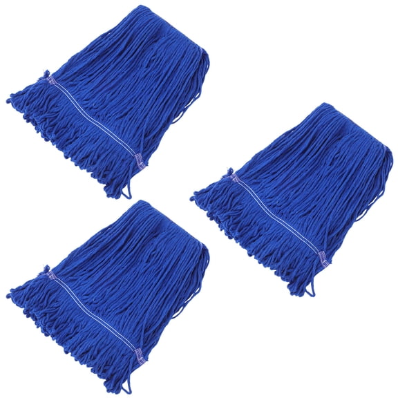 Phenofice 3 Pcs Washable Cotton String Mop Replacement , Reusable Mop Pads for Home, Commercial, Industrial Cleaning